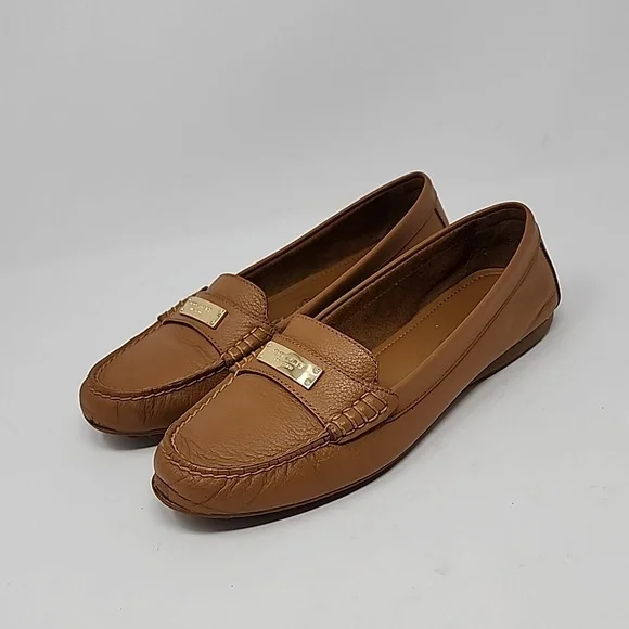 Coach | Shoes | Coach Fredrica Brown Leather Loafers Flats  display picture 1